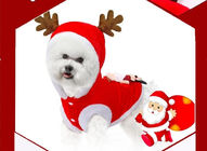 Christmas Pet Clothes Dog Hooded Coat Lint Material With Geometric Patterns supplier
