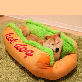 Various Size Pet Bed Warm Soft Fiber Dog Lounger Bed Available In All Seasons supplier