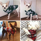 Soft Pet Apparel Summer Plaid Small Dog Vest 100% Cotton Material supplier