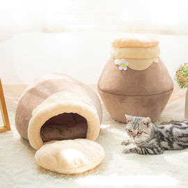 Plush Soft Pet Bed Portable Warm Outdoor Cat House For Winter supplier