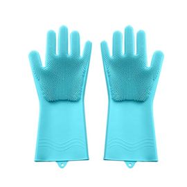 Long Silicone Pet Glove Dog / Cat Hair Removal Bathing Tools supplier