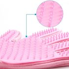 Pink Professional Pet Grooming Gloves Bath Cleaning Glove For Cat / Dog supplier