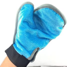 Soft Silicone Grooming Brush Glove Double Purpose Mesh Cat Hair Glove supplier