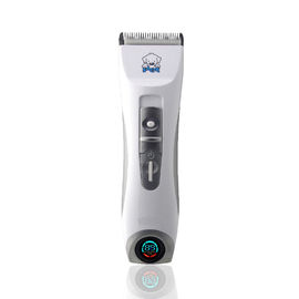 Silver Color Professional Pet Clippers , Pet Fur Trimmer With Digital LCD Display supplier