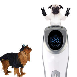 Silver Color Professional Pet Clippers , Pet Fur Trimmer With Digital LCD Display supplier