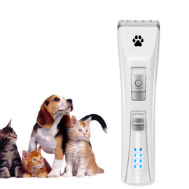 White Color Pet Grooming Hair Clippers , Electric Pet Hair Trimmer Two Speed Design supplier