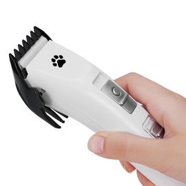 White Color Pet Grooming Hair Clippers , Electric Pet Hair Trimmer Two Speed Design supplier