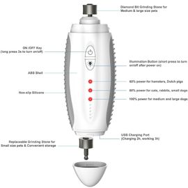 Weight 117g Pet Nail Tools Diamond Bit Grinder Unique Lighting Design supplier