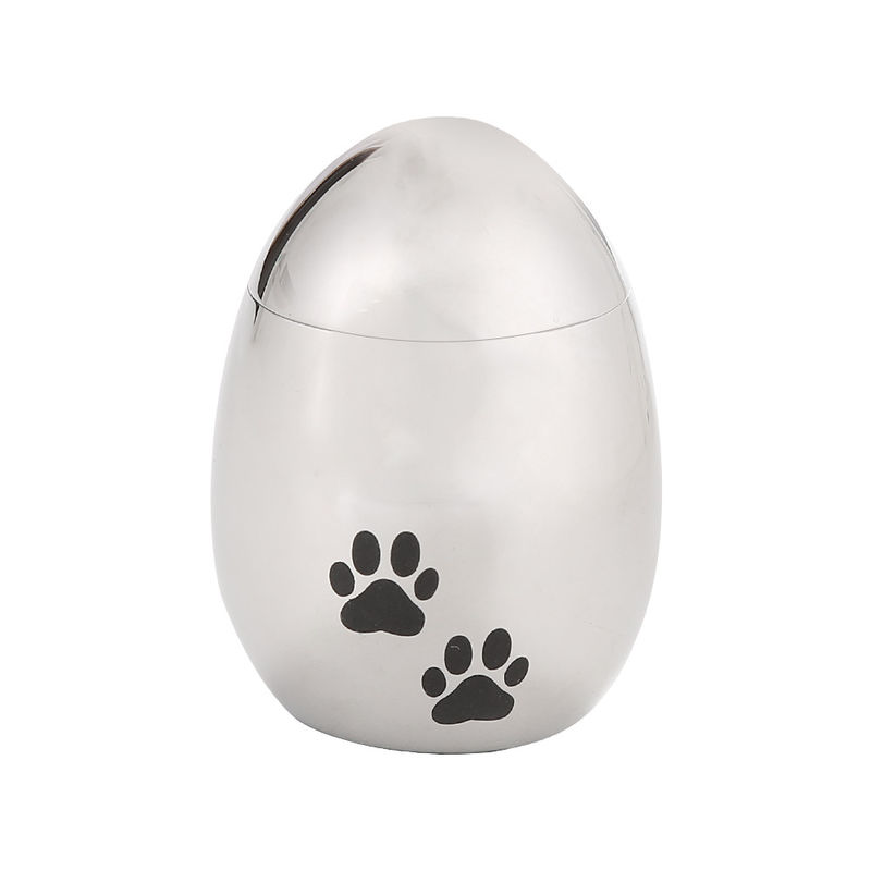 Waterproof Pet Urns Egg Shape Eco - Friendly Silver / Black / Rose Gold Color supplier