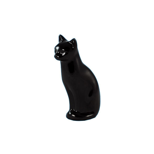 Black Color Cat Shaped Urn , Unique Cat Urns Metal Brass Material American Style supplier