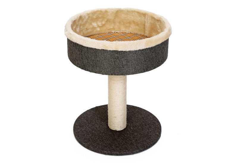 Naturalness Round Cat Scratching Post Plate / Paper Tube / Fur Material supplier