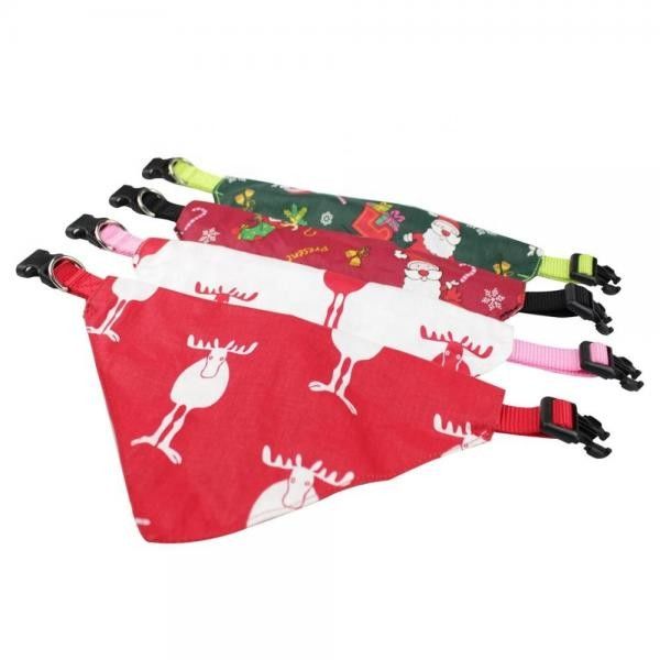 Weight 80g Dog Bandana Collar , Christmas Dog Collar Unique Adorable Design supplier