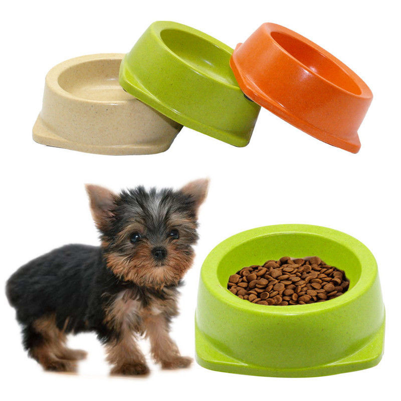 Customized Size Ceramic Pet Bowl , Pet Food Bowl Green / Orange / Beige Color supplier