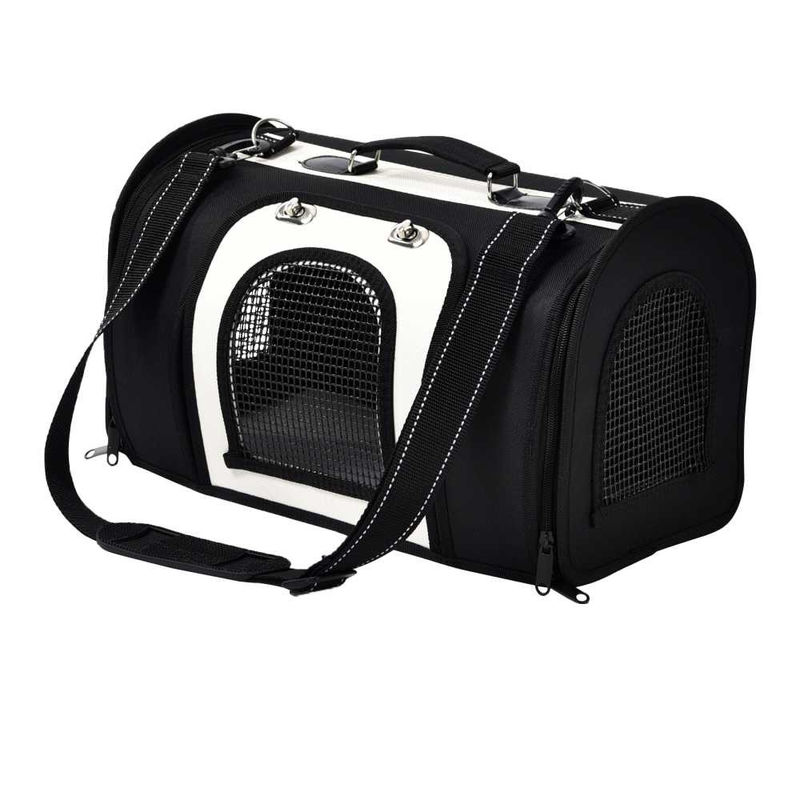 Black Color Pet Carrier Tote , Dog Carry Case Durable OEM / ODM Available supplier