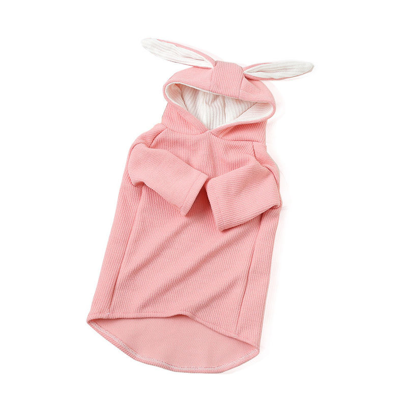 Lovely Rabbit Ear Cute Cat Clothes , Funny Cat Clothes Pink / Gray Color supplier