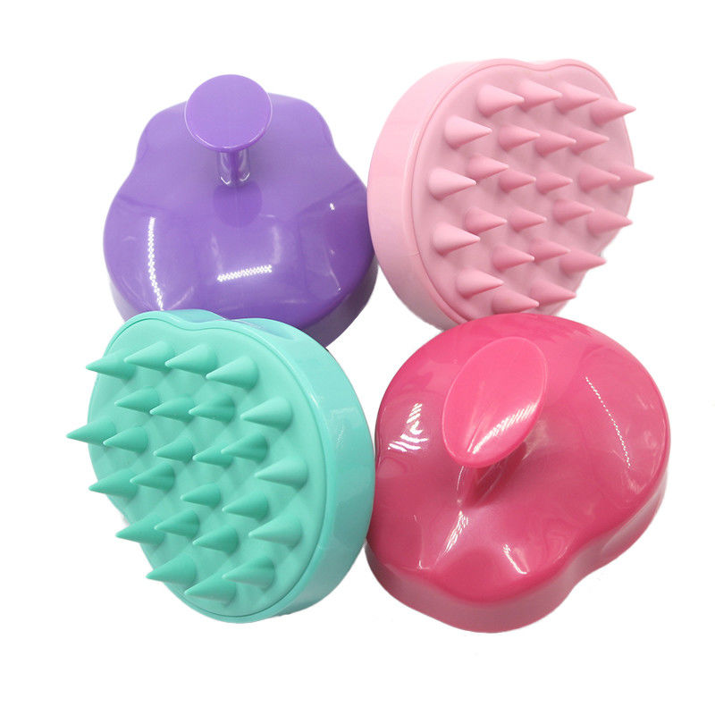 Durable Hair Scalp Massage Brush Plastic / Silicone Material For Pet Shower supplier