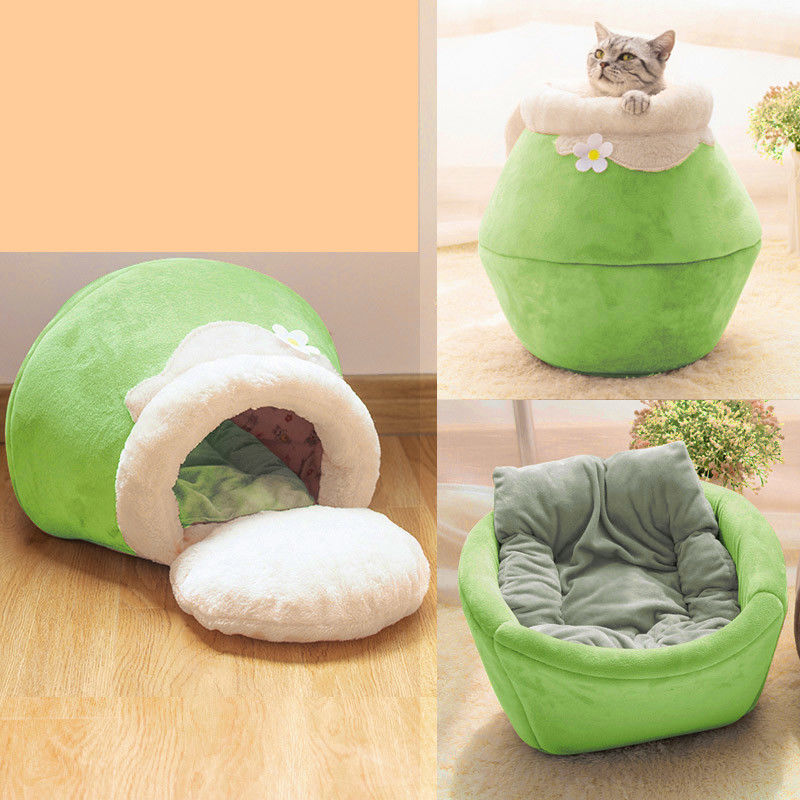 Plush Soft Pet Bed Portable Warm Outdoor Cat House For Winter supplier