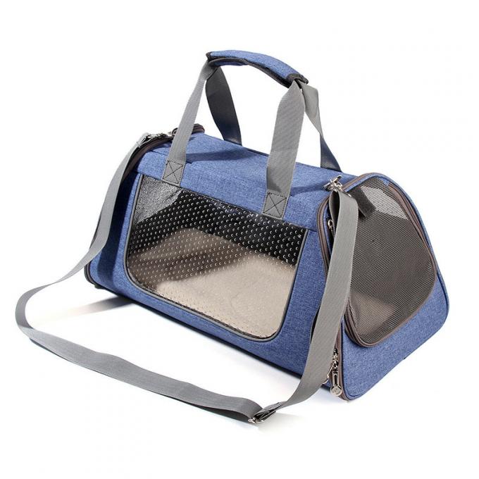 Navy Blue Color Puppy Carry Bag , Dog Travel Bag Washable Large Capacity